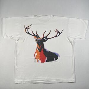 Almighty Buck Shirt Mens Large White Pocket Deer Hunting Milwaukee 90S